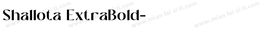 Shallota ExtraBold字体转换